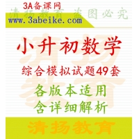 小学小升初数学综合模拟试题49套下载
